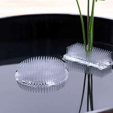 Thicken Clear Flower Frog Plastic Kenzan Floral Frog Ikebana Flower Arrangement Pin Frog Holder for Glass Plastic Ceramic Vase