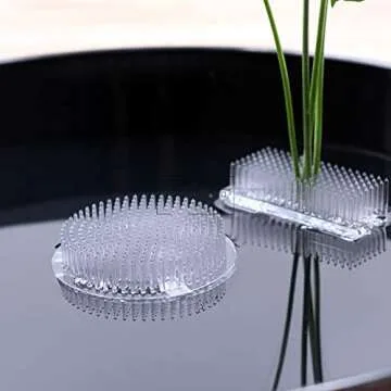 Thicken Clear Flower Frog Plastic Kenzan Floral Frog Ikebana Flower Arrangement Pin Frog Holder for Glass Plastic Ceramic Vase