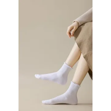 Cute Ruffle Ankle Socks Women - Soft & Breathable Knit