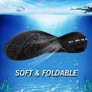 IceUnicorn Water Shoes Men Women Beach Swim Aqua Barefoot Socks Pool Quick Dry Yoga(liuxingyu Black 50/51)