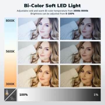 Dazzne D50 LED Video Light Panel Lights 15.4", 2 Packs 45W 3000K-8000K Bi-Color Dimmable Photography...