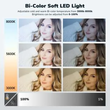 Dazzne D50 LED Video Light Panel Lights 15.4", 2 Packs 45W 3000K-8000K Bi-Color Dimmable Photography...