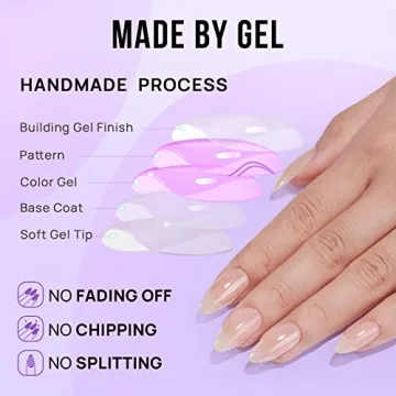 BTArtbox Medium Almond Press On Nails for Everyone