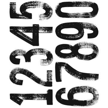 Tim Holtz Stampers Anonymous Paint by Number Cling Stamp Set, Carnora Storage Mesh Bag, Bundle of 2 Items