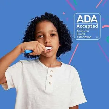 Quip Sonic Toothbrush for Kids - Timed Electric Toothbrush with Small Replaceable Brush Head - Soft Bristles, Rubber Handle, 3 Month Battery Life - Travel Toothbrush - Blue