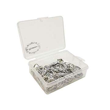 Hyamass 40pcs Antique Silver Hair Braid Charms