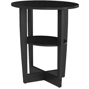 Furinno JAYA Oval End Table, Two, Walnut