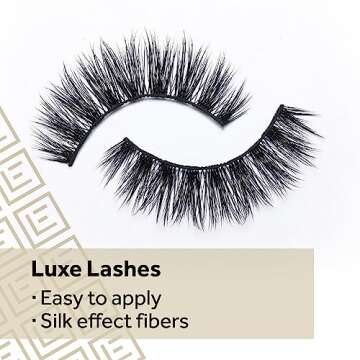 Eylure Luxe Silk Marquise Reusable Eyelashes, Adhesive Included, 1 Pair