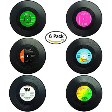 Cute Retro Vinyl Coasters - Unique Decor for Music Lovers