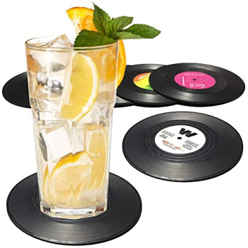 Cute Retro Vinyl Coasters - Unique Decor for Music Lovers
