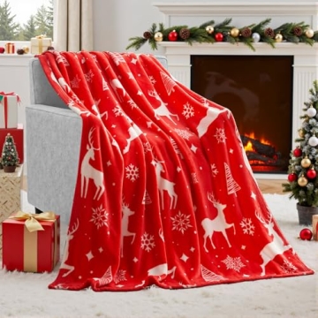Joiedomi Christmas Throw Blanket - Soft Flannel Christmas Blanket - Warm Plush Holiday Decorative Th...