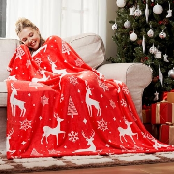 Joiedomi Christmas Throw Blanket for Cozy Holiday Comfort