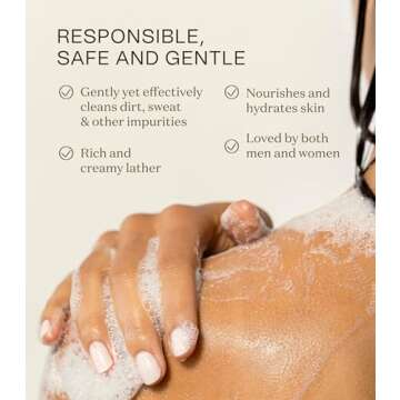 Ingreendients Non Toxic and Vegan Body Wash With Organic Ingredients - Moisturizing For Dry and Sensitive Skin, Natural and Organic, Paraben Free, Cruelty Free, Gluten Free, Sulfate Free (16 FL. OZ)