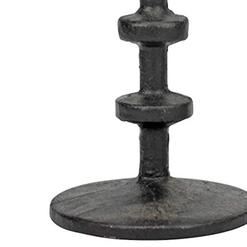 Black Cast Iron Taper Candle Holder Set Elegant Rustic