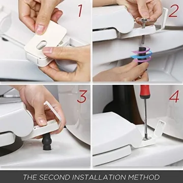 WSSROGY Elongated Toilet Seat with Built in Potty Training Seat, Magnetic Kids Seat and Cover, Slow Close, Fits both Adult and Child, Plastic, White