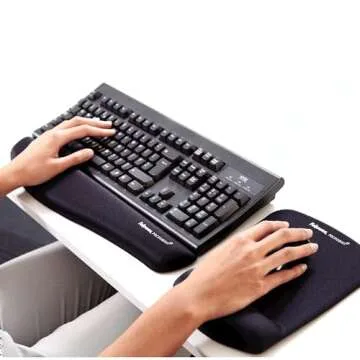 Fellowes PlushTouch Wrist Rest Mouse Pad for Comfort