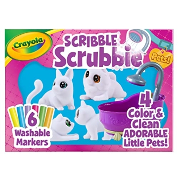 Crayola Scribble Scrubbie Pets Tub Set, Washable Pet Care Toy, Reusable Animal Toys for Girls & Boys...