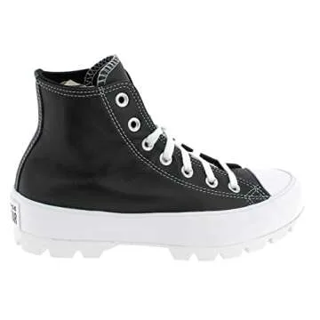 Converse Women's High-Top Sneaker, Black White, 6