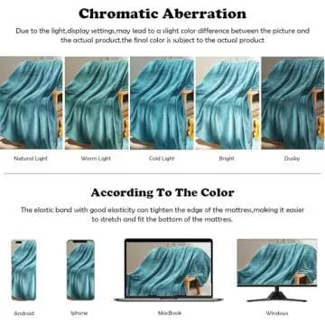 NEWCOSPLAY Super Soft Throw Blanket Dark Blue Premium Silky Flannel Fleece Leaves Pattern Lightweight Bed Blanket All Season Use (Dark Blue, Throw(50"x60"))