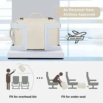 Hanples Extra Large Travel Backpack for Women, 40L Carry On, 17 Inch Laptop, Waterproof Hiking Casua...