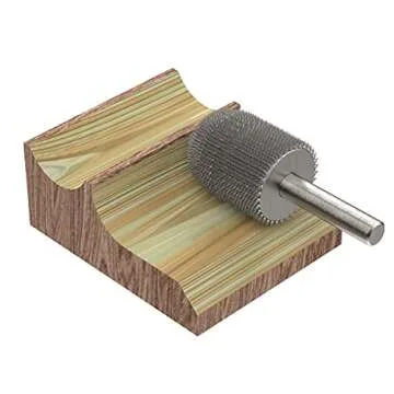 Kutzall Extreme Ball Nose Rotary Burr 1⁄4" Shaft, Very Coarse - Woodworking Attachment for Bosch, DeWalt, Milwaukee. Abrasive Tungsten Carbide 3⁄4"(19mm) Dia. X 1-1⁄8"(28.5mm) Length, BNX-34C