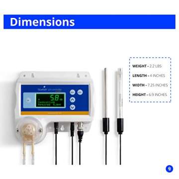 Bluelab pH Controller Connect with Monitoring, Dosing & Data Logging in Water, (EC/TDS/PPM) Digital Meter for Hydroponics & Indoor Plants (CONTPHCON)