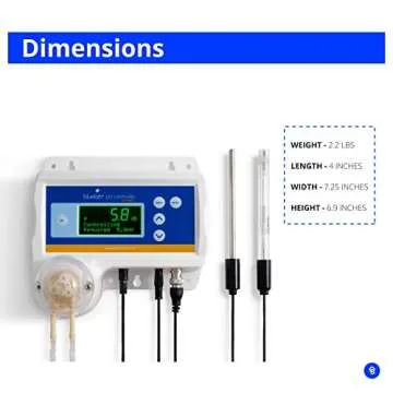 Bluelab pH Controller Connect with Monitoring, Dosing & Data Logging in Water, (EC/TDS/PPM) Digital Meter for Hydroponics & Indoor Plants (CONTPHCON)