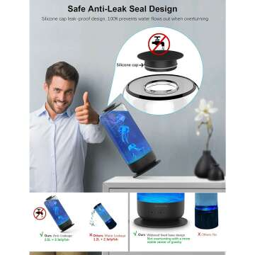 Color Changing Jellyfish Lava Lamp - 2.5L Mood Light