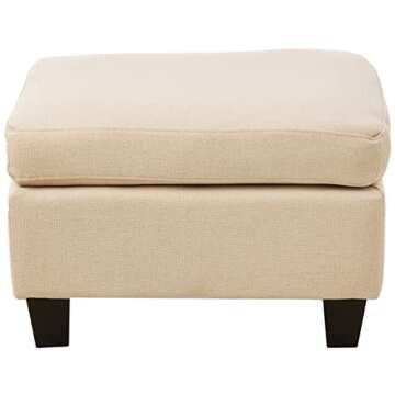 Christopher Knight Home Rosella Fabric Ottoman, Linen