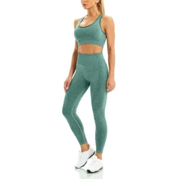 WodoWei Women's Seamless Legging & Sports Bra Set