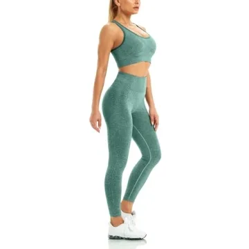 WodoWei Women's Seamless Legging & Sports Bra Set