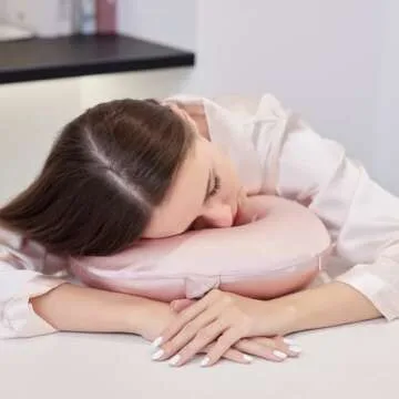 Luxury 100% Mulberry Silk Neck Pillow for Travel Pain Relief
