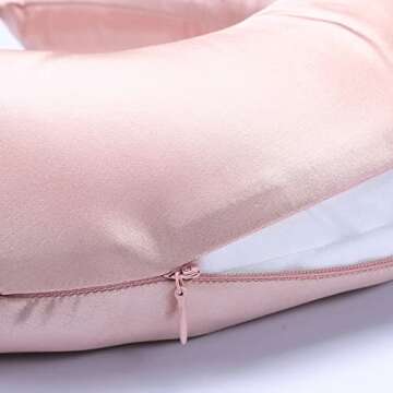 Luxury 100% Mulberry Silk Neck Pillow for Travel Pain Relief