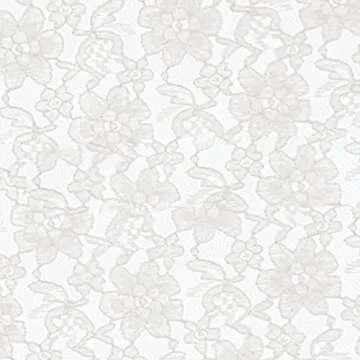 Beautiful White Raschel Lace Fabric – Perfect for Crafting & Weddings