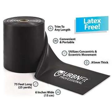 Professional Resistance Bands - 25 Yards (75ft) Latex-Free Elastic Exercise Fitness Band Roll - No S...