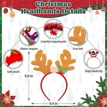 Shop HOVACY Festive Christmas Headbands for All Ages
