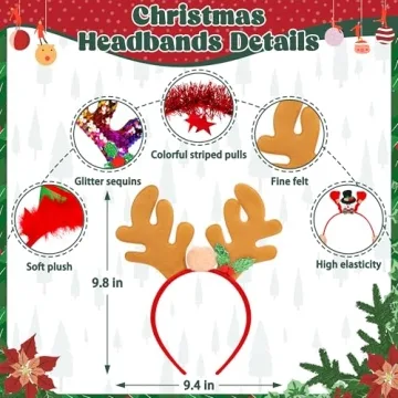 Shop HOVACY Festive Christmas Headbands for All Ages