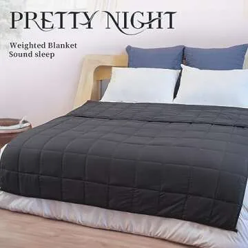 PRETTY NIGHT Weighted Blanket 12lbs Queen Size Comfort