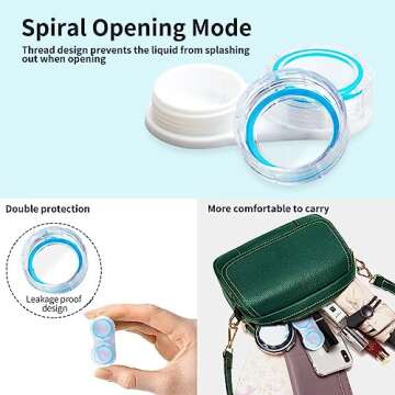 ofone 6 Pack Clear Contact Lens Case, Portable Contact Lenses Cases with Tweezers Remover Tool Solution Bottle Contacts Soak Storage Container Kit for Travel Home