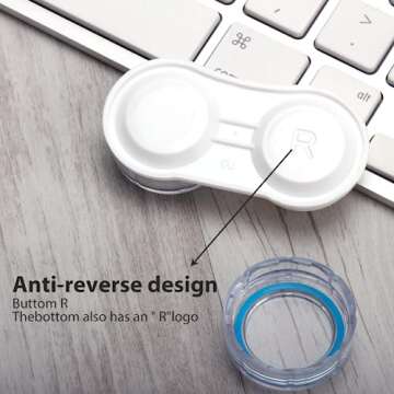 ofone 6 Pack Clear Contact Lens Case, Portable Contact Lenses Cases with Tweezers Remover Tool Solution Bottle Contacts Soak Storage Container Kit for Travel Home