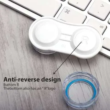 ofone 6 Pack Clear Contact Lens Case, Portable Contact Lenses Cases with Tweezers Remover Tool Solution Bottle Contacts Soak Storage Container Kit for Travel Home