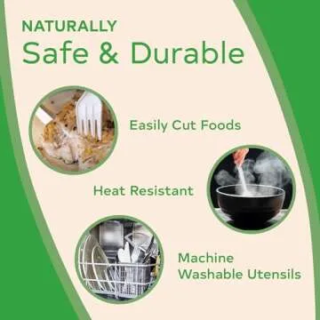 Treeatery - Compostable Cutlery Set, Plant-Based Compostable Utensils Disposable, Dishwasher-Safe Compostable Silverware, 380-Piece Disposable Cutlery, Plant a Tree with Every Box, Ivory White