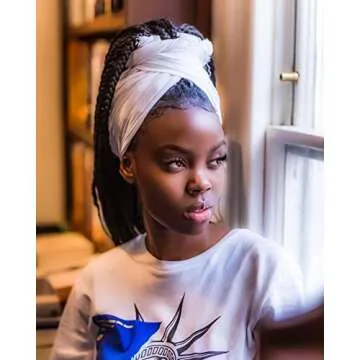 HOMELEX Head Wraps Turbans Stretch Jersey Knit Headwraps Wrap Turban Scarf Tie for Women