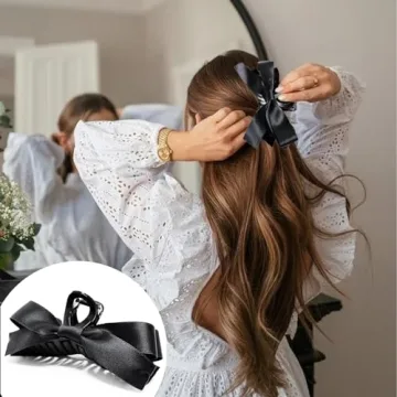 Elegant Sizobi Black Bow Claw Clips for Stylish Women