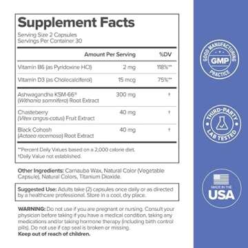 MENO Vitamins for Menopause, 30 Servings (Pack of 1) - Hormone-Free Menopause Supplements for Women with Black Cohosh & Ashwagandha KSM-66 - Helps Alleviate Hot Flashes, Night Sweats, & Mood Swings