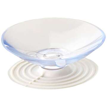 Amazon Basics Bath Tub Neck Pillow with Suction Cups, Waterproof, 3-Panel, Off-white