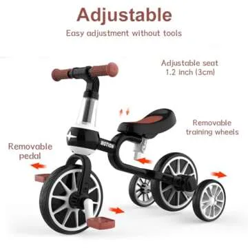 Versatile XIAPIA 3 in 1 Toddler Tricycle for Young Kids