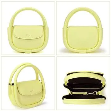 STAISE Top Handle Shoulder Bag - Trendy Vegan Leather Purse