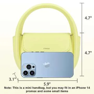 STAISE Top Handle Shoulder Bag - Trendy Vegan Leather Purse