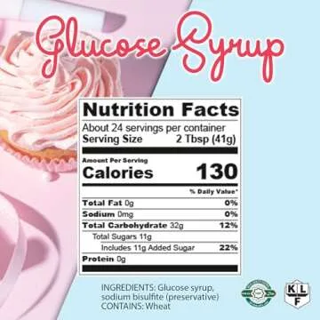 Gourmanity Glucose Syrup for Baking, Liquid Glucose Syrup Perfect as a Sweetener, Thickener and Moisture Retaining Agent, Great for Confectioner’s and Fondant Glaze, Kosher, 2.2lb